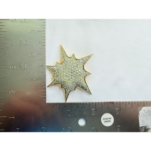 Vintage Jomaz Pavé Rhinestone Supernova Starburst Brooch Pin - Picture 9 of 9
